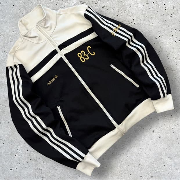 [95] 08s 아디다스 83-C 블랙/화이트 트랙탑 져지 D813