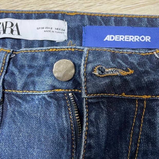 Zara x Ader Error Wide Leg Jeans Blue/34
