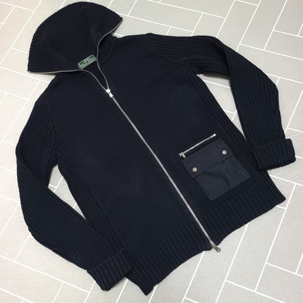 폴로 랄프로렌 엑티브 코튼  풀 지퍼 집업 스웨터 M