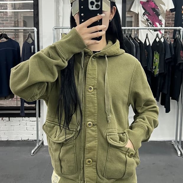 폴로 진스 카키 후드 자켓