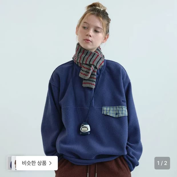 엔조블루스 플리스 아노락