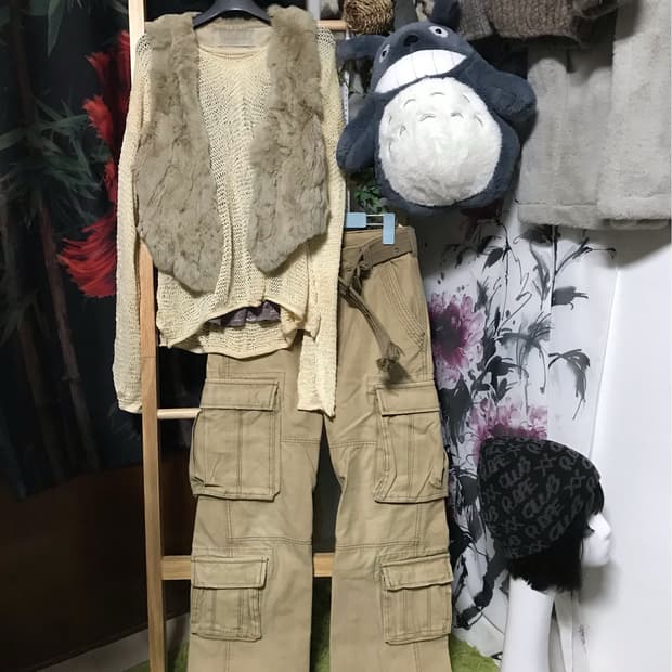 소프트 모리 카고 데일리 코디 set🤎