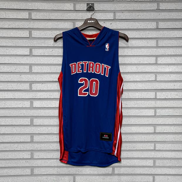 NBA 농구 유니폼 프린팅 사이드 배색 디테일 블루