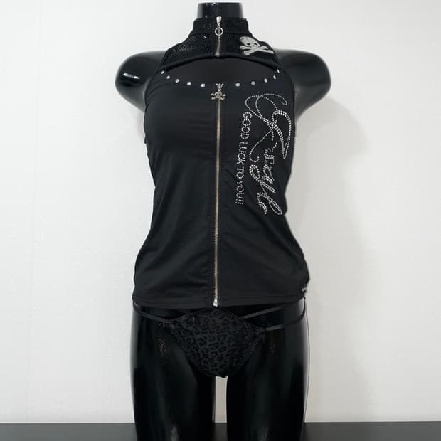 Skull Mesh Halter top