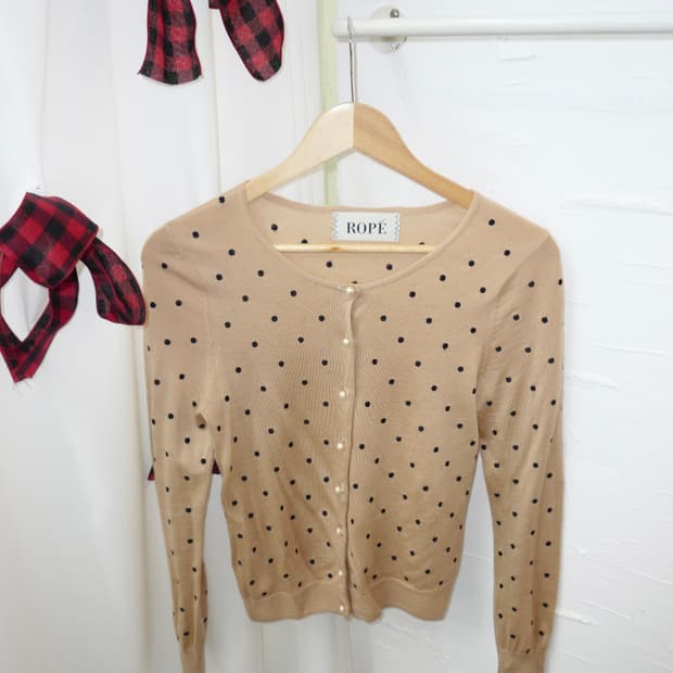 vanilla dot cardigan