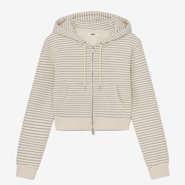 G CROP ZIP UP (STRIPE)