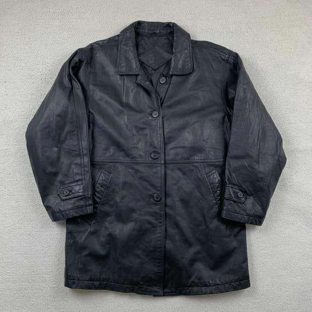 FREAKS 일본빈티지 카우레더 카코트 자켓 블랙