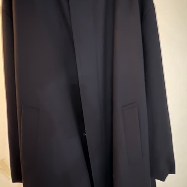 준지 밀링울 후드 디테쳐블 코트 블랙 새상품(48)