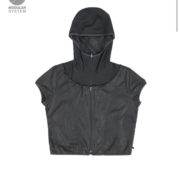 Ojos Nylon Balaclava Zip-up / Charcoal
