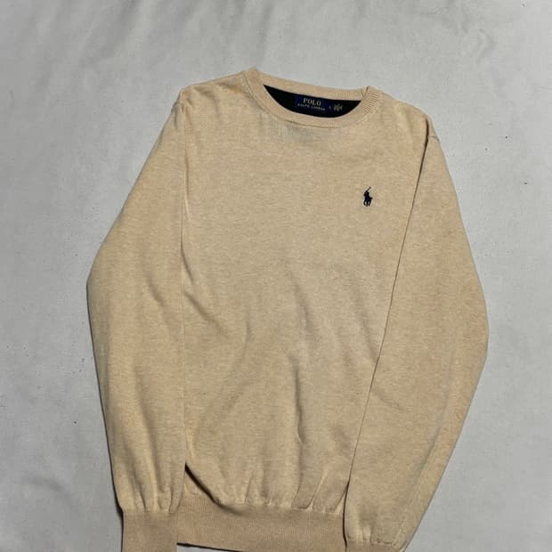 L 폴로랄프로렌 베이지 코튼 니트