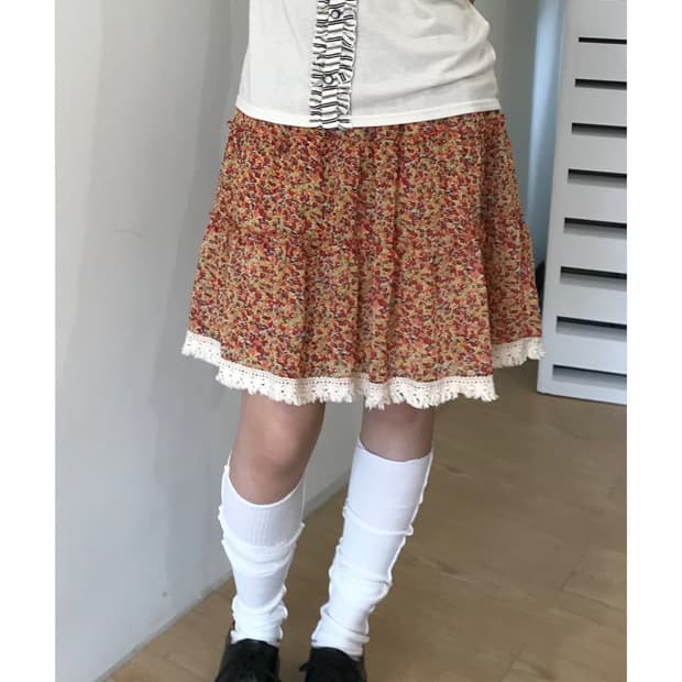 vintage flower skirt