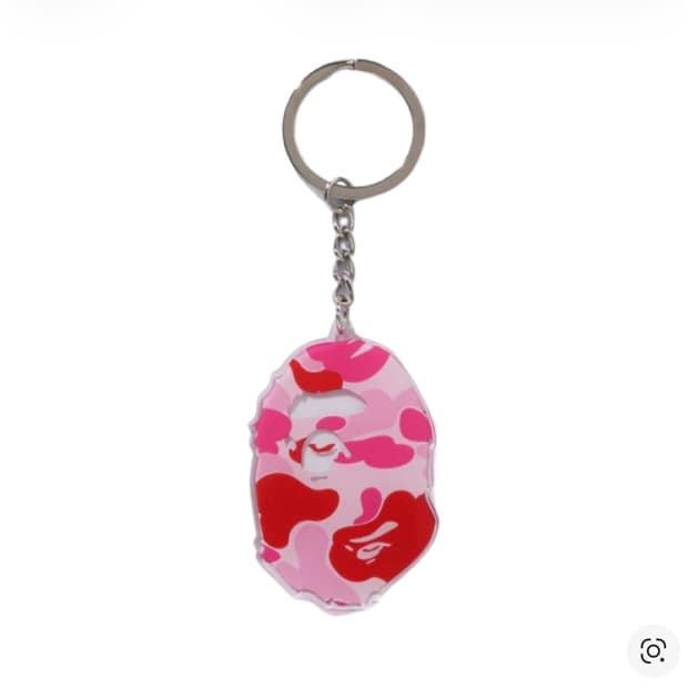베이프 ABC 카모 에이프 헤드 아크릴 키체인 핑크