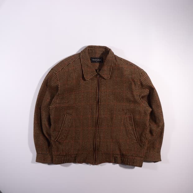 INDIAN 체크 울자켓 B196