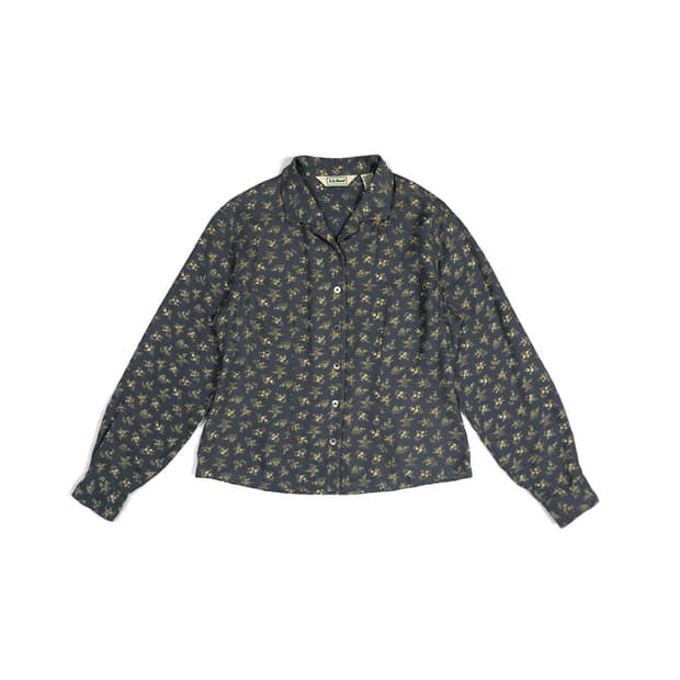 L.L. Bean floral shirt blouse