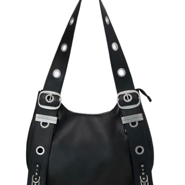 베이컨트아카이브 벨라 와이드 스트랩 호보백 블랙 풀박스