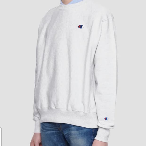 [해외M]챔피온 리버스위브 스웨트 크루 맨투맨 실버그레이 기모
