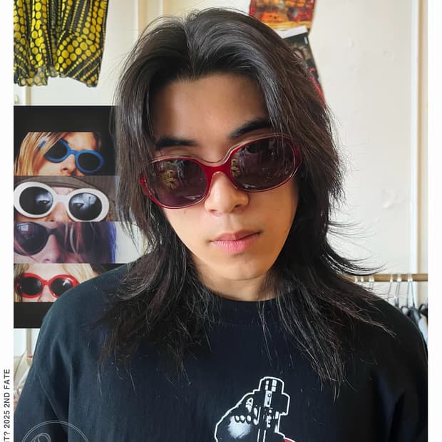90-00s Christian Roth Red Frame Sunglass