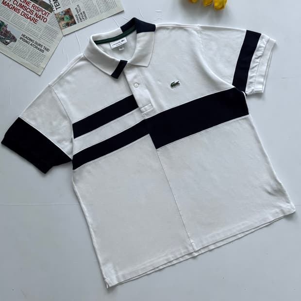 Lacoste 라코스테 컬러 블록 카라티