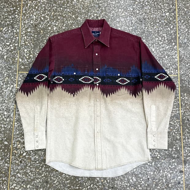 90s 랭글러 나바호 웨스턴 셔츠 M