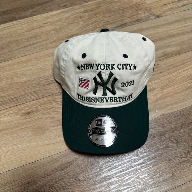 뉴에라 x 디스이즈네버댓 볼캡 그린 구버전 9twenty