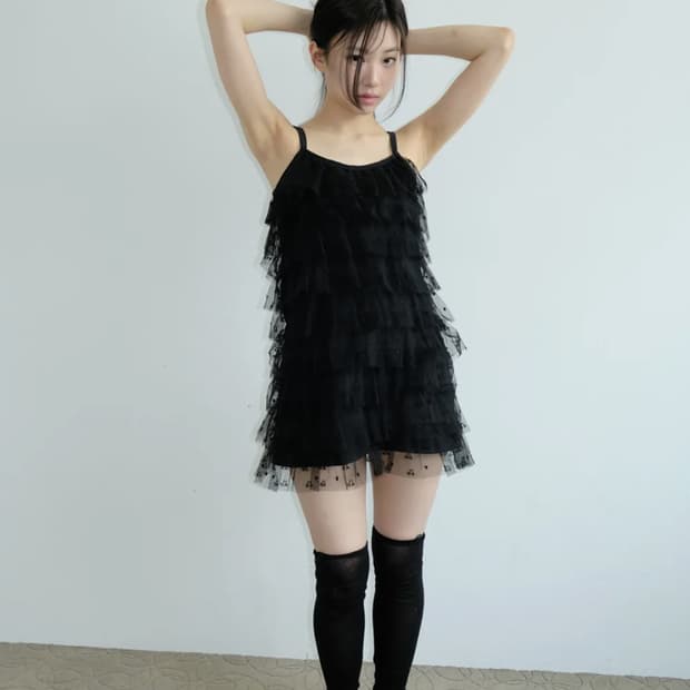 샤키리 캉캉 드레스 (블랙) 새상품