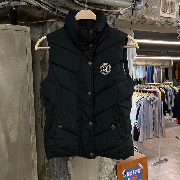 후아유 기모 패딩 베스트 블랙 S #csz2710