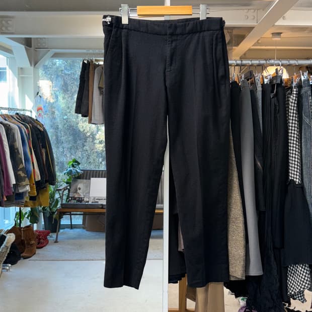 솔리드 옴므 테이퍼드 울팬츠