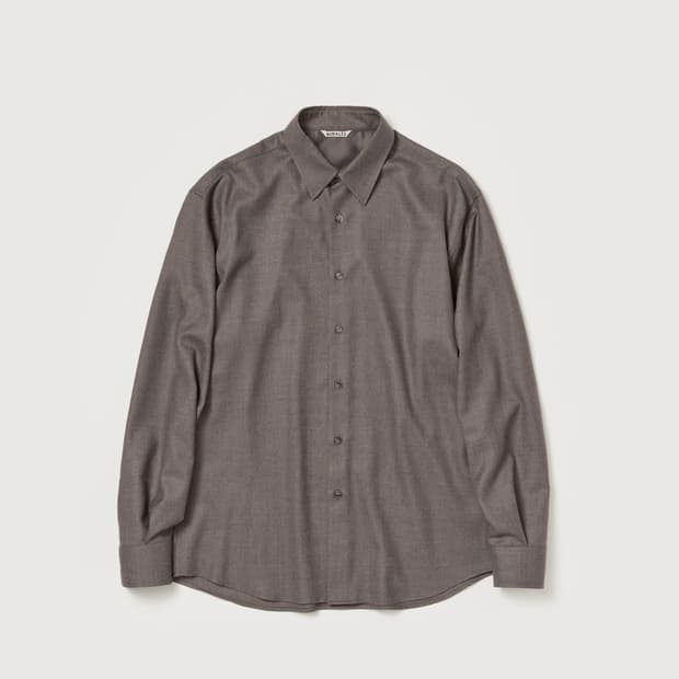 23aw 오라리 슈퍼라이트 울 셔츠 탑브라운 4