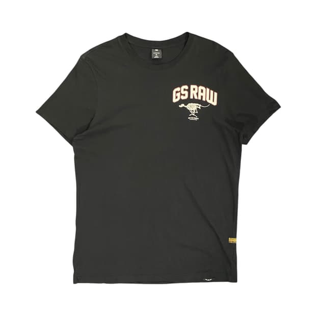 G-star Raw 로고 프린팅 패치 디테일 반팔 티셔츠