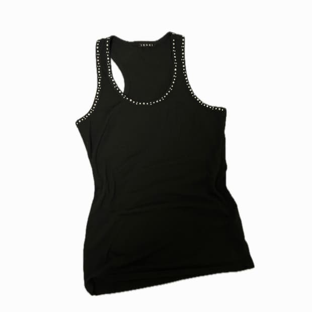 빈티지 큐빅 슬리브리스 나시