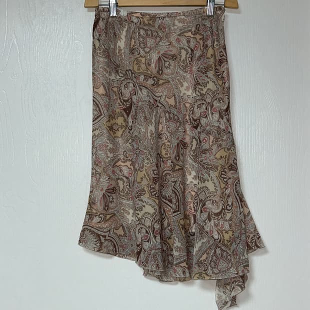 Vintage Paisley Unbalanced skirt 