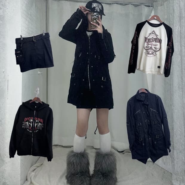 인더아틱 데일리 펑크 힙 코디세트 