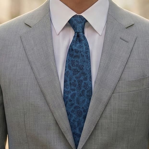 커스텀멜로우 면 페이즐리 패턴 넥타이 7.5cm A+등급 K2057