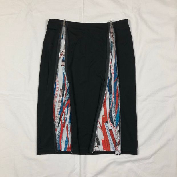 장폴고티에 지퍼 줄자패턴 스커트 치마