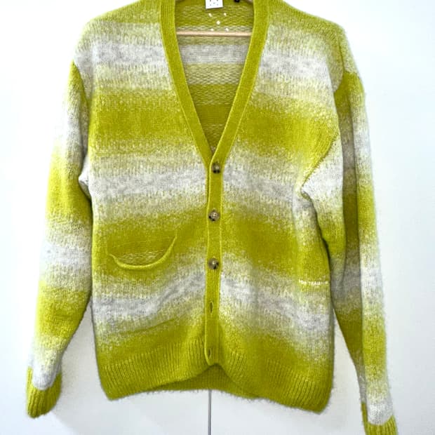 POP TRADING COMPANY 모헤어 스트라이프 가디건 (S, 새상