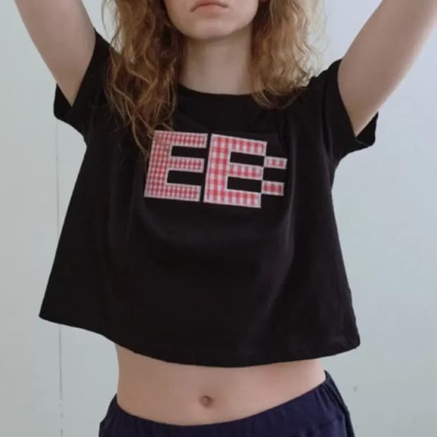 엔조블루스 픽셀 로고 반팔