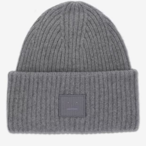 아크네 스튜디오 비니 멜란지 그레이