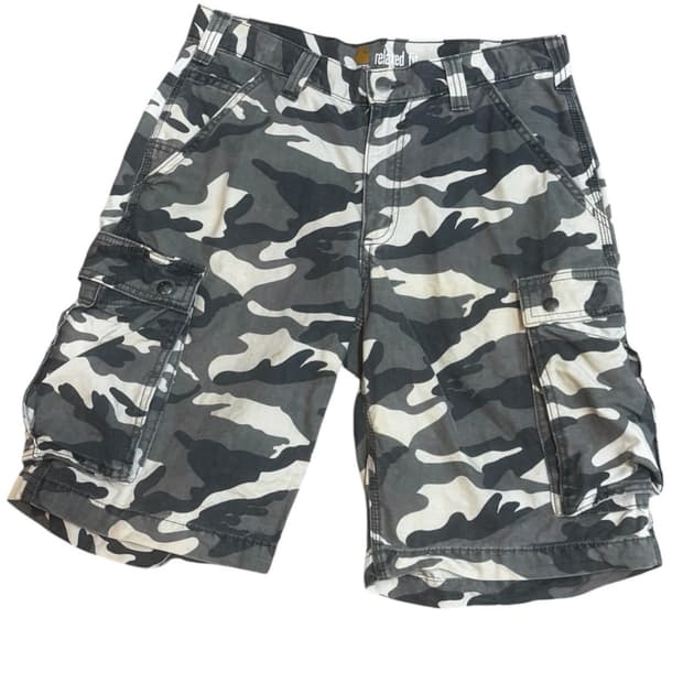 Carhartt 카모 카고 하프팬츠