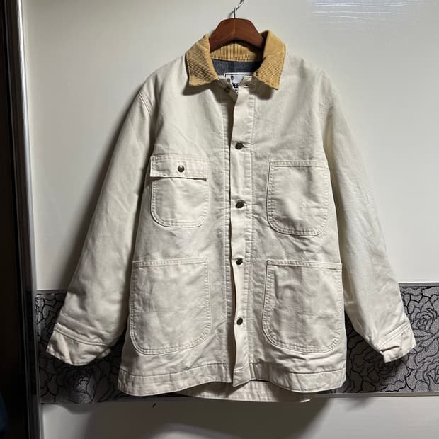 빈티지 80s 로벅스 코듀로이 카라 워크 자켓