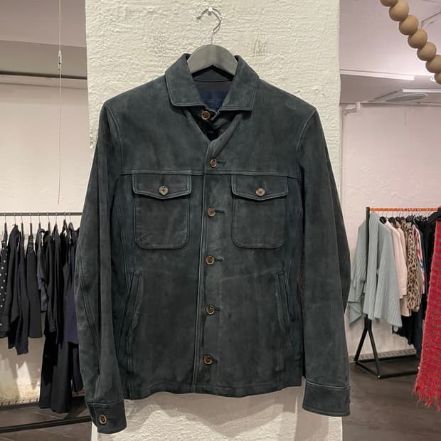 준 하시모토 레더 트러커 자켓
