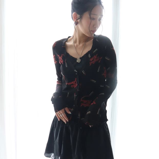 [Hysteric Glamour] Logo Sheer Cardigan