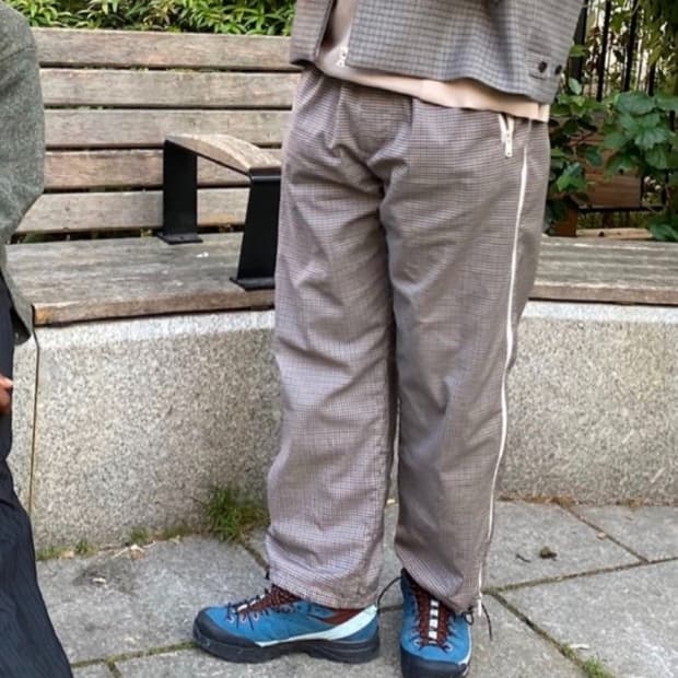 17ss gingham plaid pants