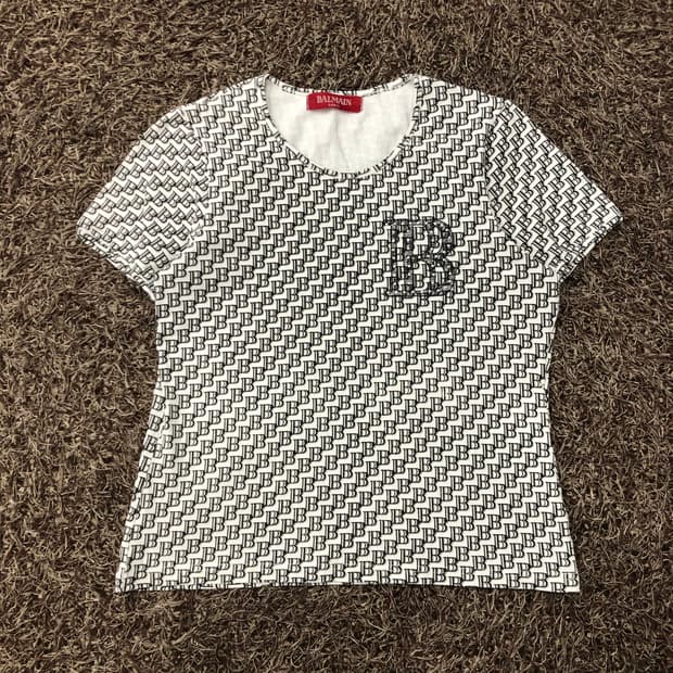 발망 재팬 BB 모노그램 올오버 로고 티셔츠