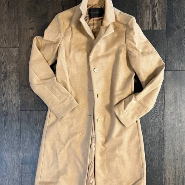 Calvin Klein / 베이지 코트 캐시미어 100% / 40size