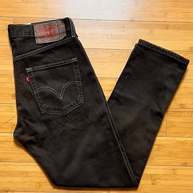 리바이스 501 브라운진 데님팬츠 W32 L30