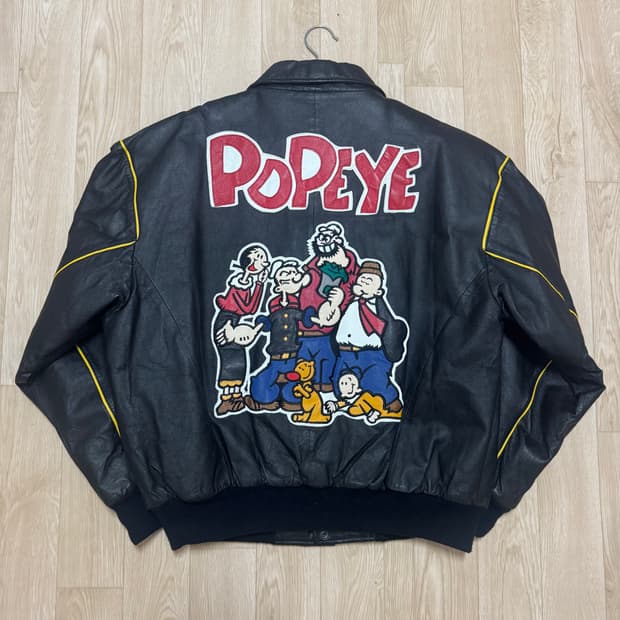90’s popye 레더자켓