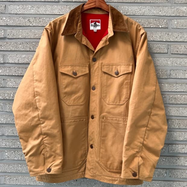 [XL]1980's Marlboro USA 말보로 브라운 캔버스 헌팅자켓