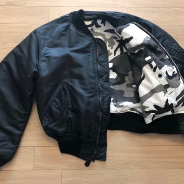 90s HOPE mfg 블랙 MA-1 시티 카모 