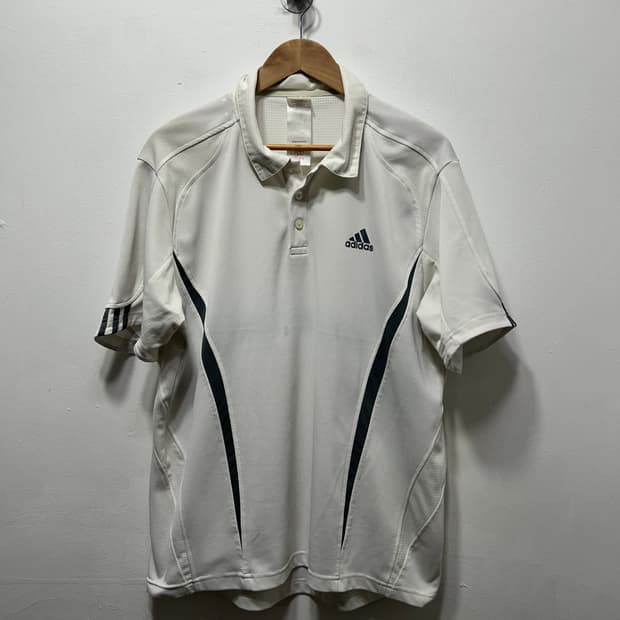 아디다스 남성 화이트 반팔 110 