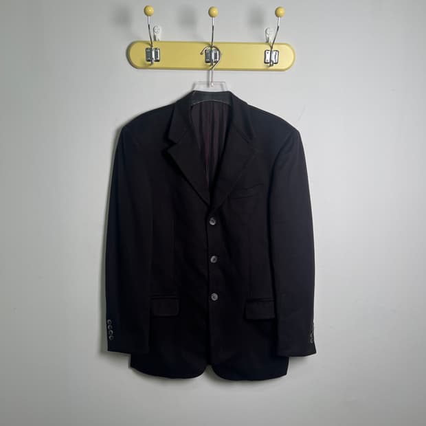 베르사체 브라운 울 싱글 블레이저 46